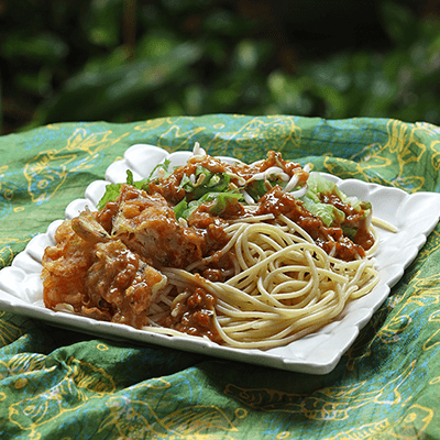 Spaghetti Bumbu Kacang