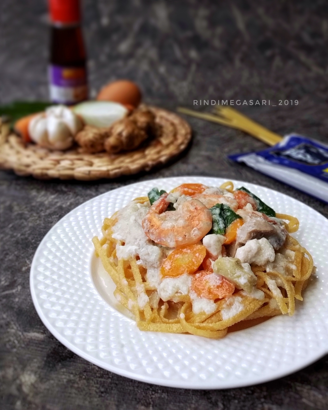 Fettuccine Siram Kuah Makassar