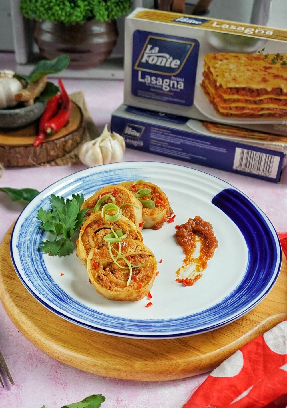 Lasagna Gulung Ayam Taliwang