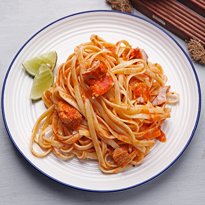 Tumis Fettuccine Salmon